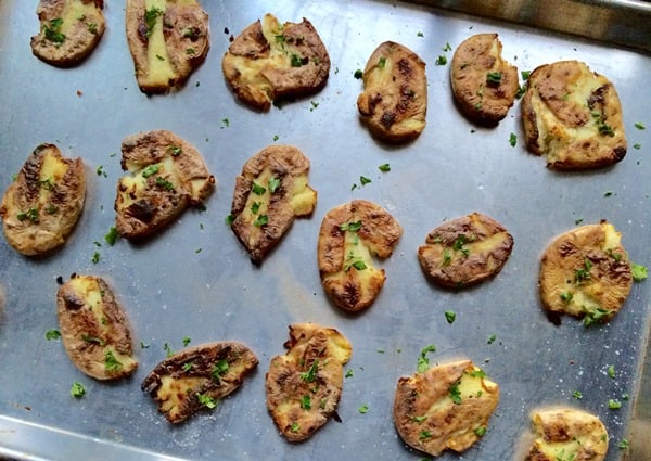 Crispy Smashed Potatoes - Foodie Goes Healthy Recipe Blog