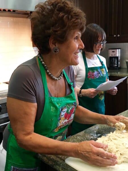 Joan Nathan- action shot from my cooking class | FoodieGoesHealthy.com